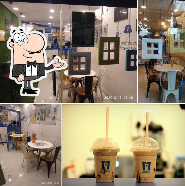 Take a seat at one of the tables at Makers Of Milkshakes