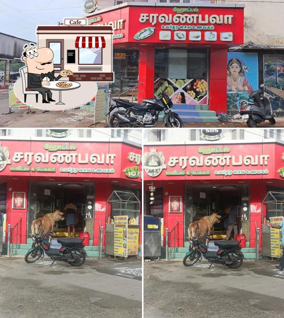 The exterior of Saravana Bhava Bakery