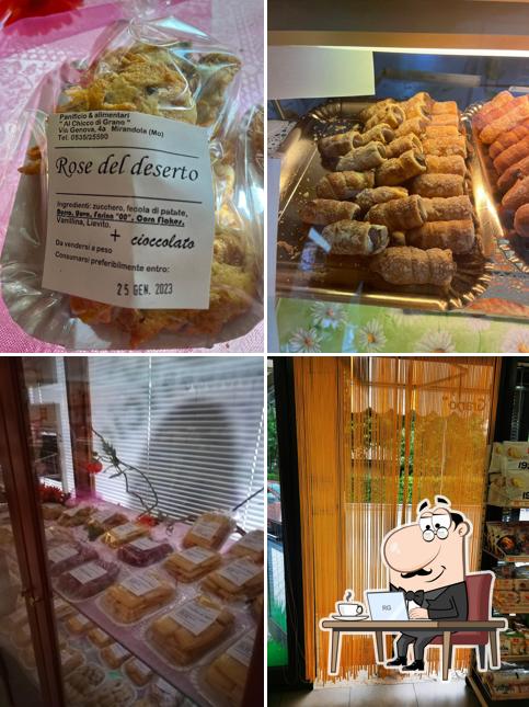 La interni e cibo del ristorante