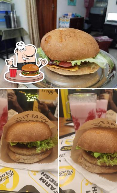 Order a burger at BurgerMan