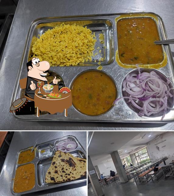 This is the picture depicting food and interior at VIP Canteen NFSU