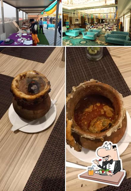 This is the image displaying food and interior at Golden Heights