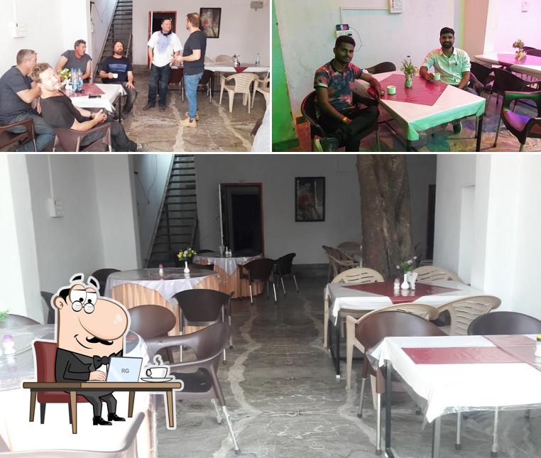 Take a seat at one of the tables at The Victory Restaurent