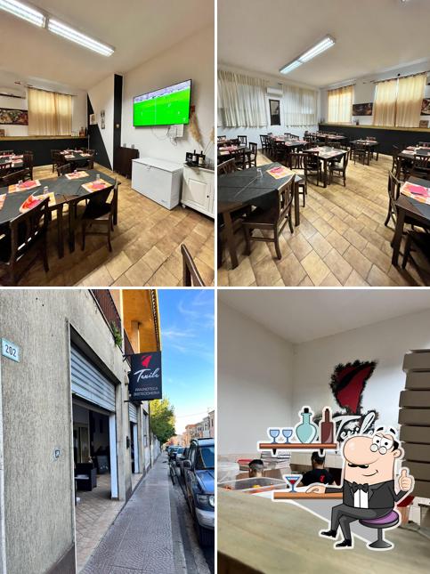 Bar pizzeria Texile si caratterizza per la interni e esterno