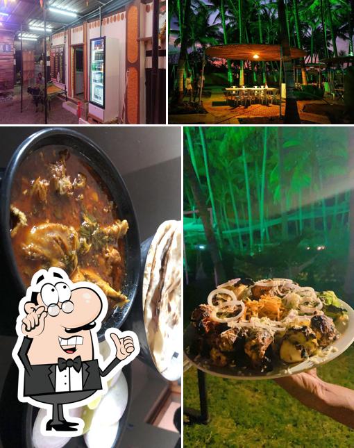 This is the picture showing interior and food at The Brickyard Resort Top Restaurant & Hotel Latur