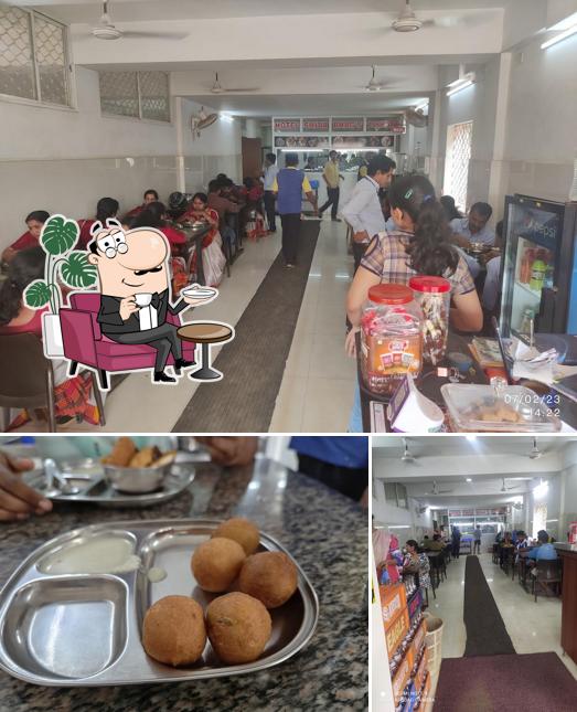 This is the image depicting interior and food at Hotel Ashirwad