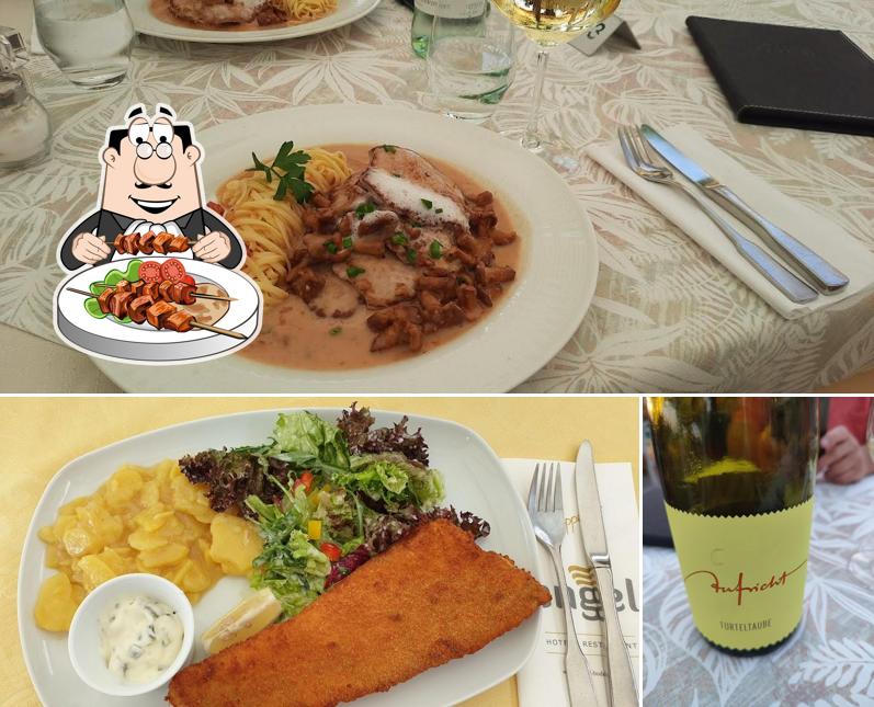 Voici la photo indiquant la nourriture et boisson sur Restaurant in Hotel Engel