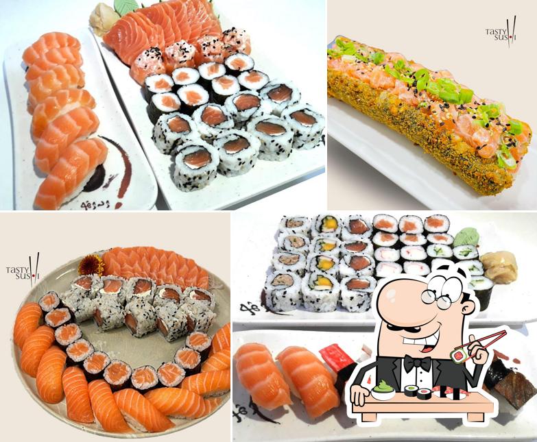 No Tasty Sushi Delivery, você pode provar sushi