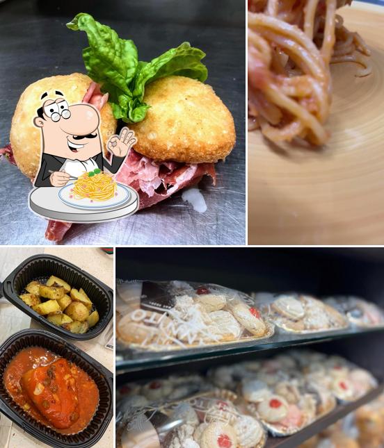 Spaghetti alla carbonara al Cannito Bakery