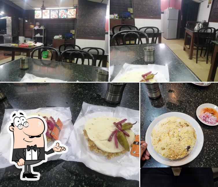 The picture of interior and food at S K Fried Chicken