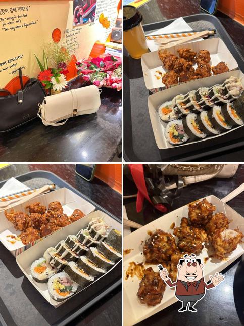 Food at Ajumma’s Kimbap