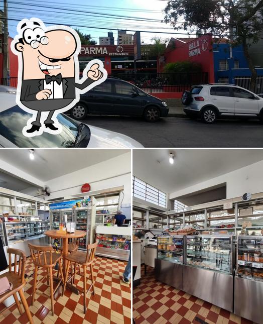 Esta é a ilustração apresentando interior e exterior a Padaria e Confeitaria Nossa Senhora Aparecida