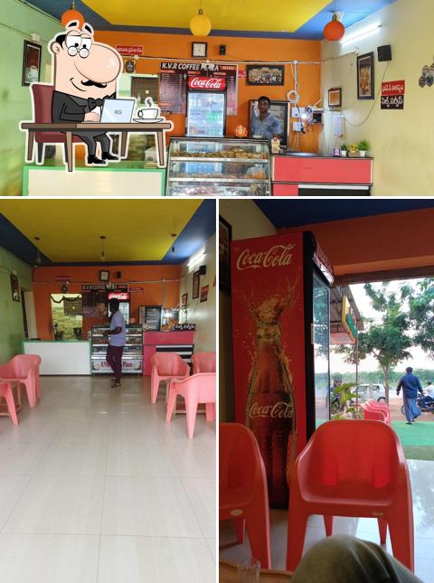 Take a seat at one of the tables at KVR Coffee Plaza
