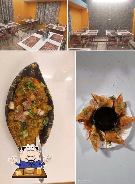 This is the image depicting food and interior at Annapurna