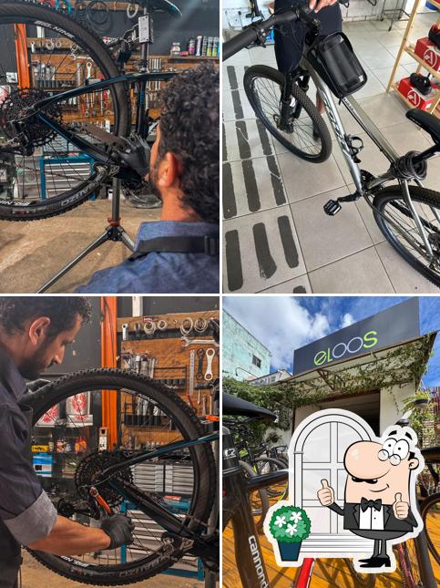 O exterior do Eloos Bike e Café