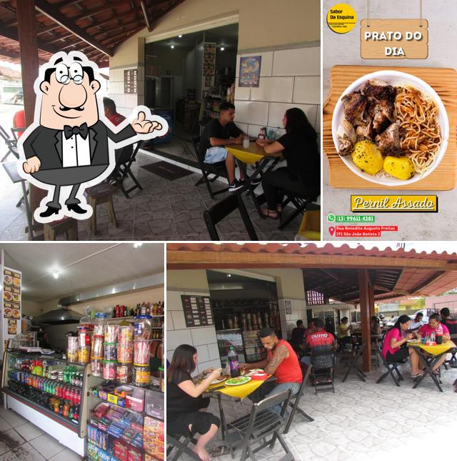 O interior do Sabor da Esquina