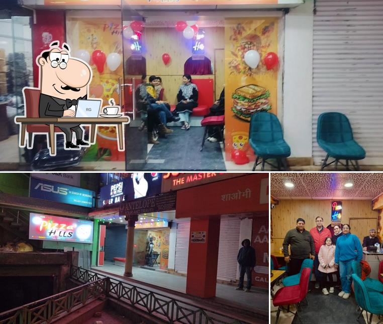 The interior of PIZZA HILLS MANALI