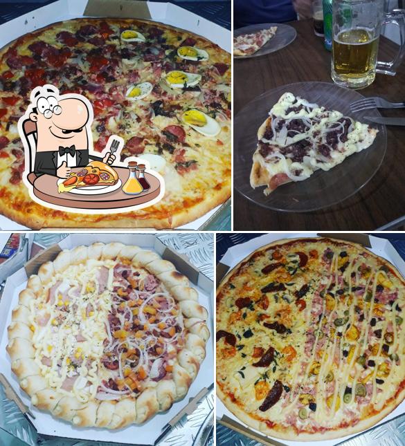 Peça diferentes variedades de pizza