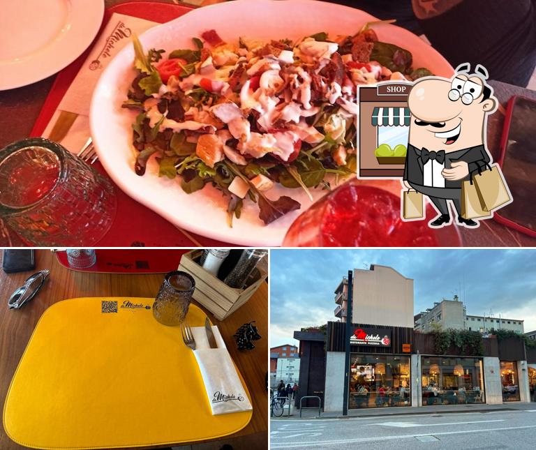 Tra le varie cose da Ristorante Pizzeria Da Michele si possono trovare la esterno e cibo