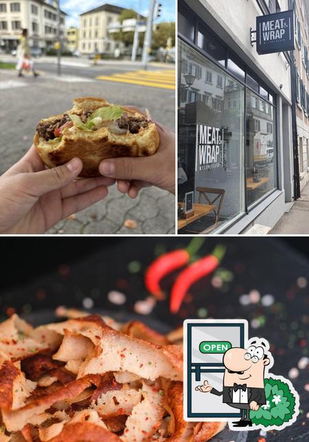 La immagine di esterno e cibo da Meat & Wrap