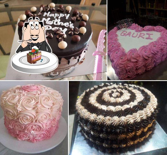 Chocolate cake at Creamy Creations Cake And Coffee Shop