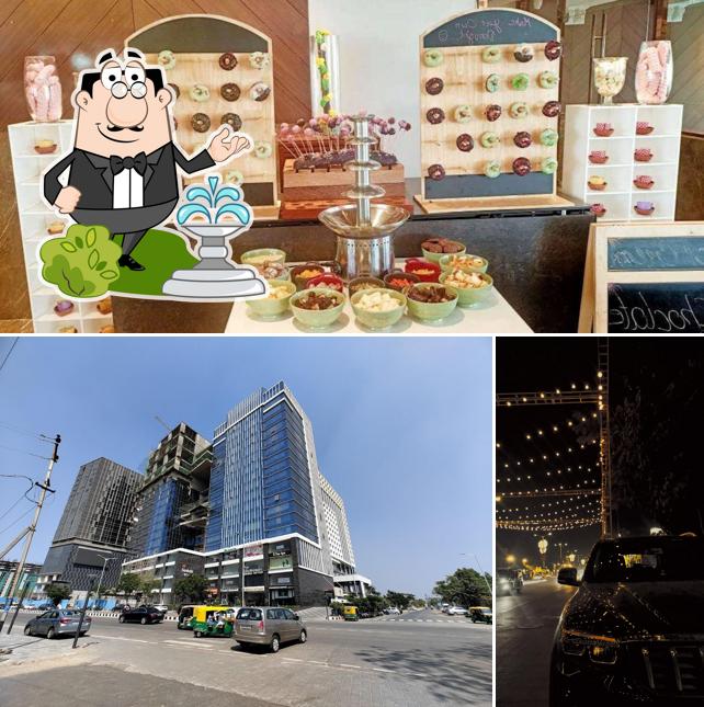 Check out the picture depicting exterior and beverage at Shamiana by Taj Skyline