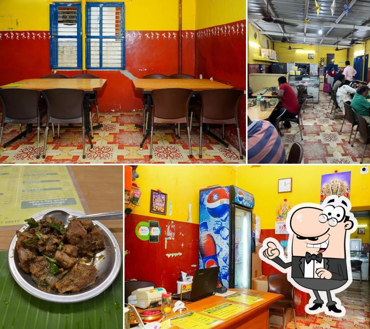Take a seat at one of the tables at Only Biryani