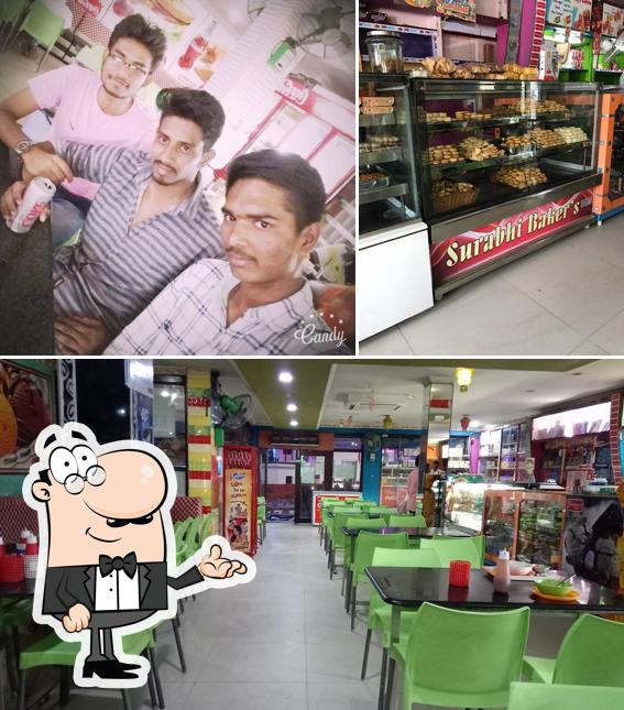 Take a seat at one of the tables at Surabhi's Food Court
