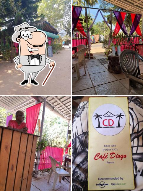 You can get some fresh air outside Cafe Diogo