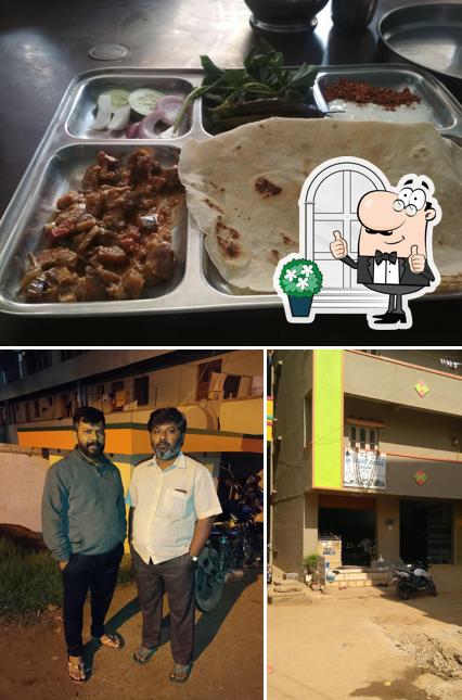The photo of Basveshwara Kanavali Hotel’s exterior and food