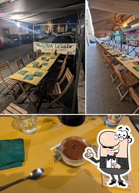 Questa è la foto che raffigura la esterno e cibo di Osteria La Sol Fa