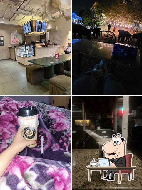 Take a seat at one of the tables at Roasted Beans