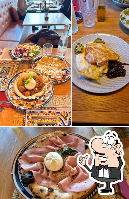Questa è la foto che mostra la interni e cibo di Bazilika