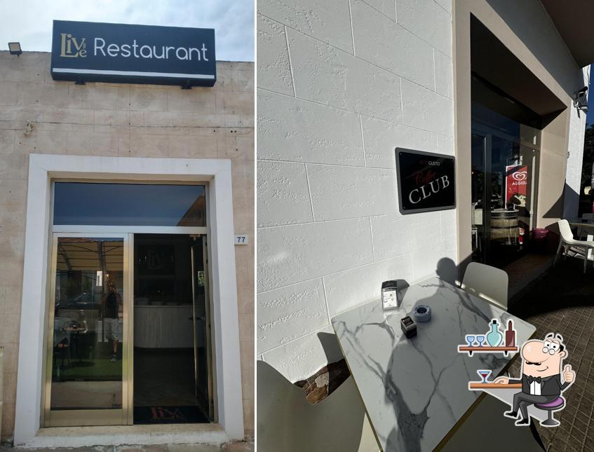 Gli interni di Live Restaurant - Ristorante Bar Pizzeria