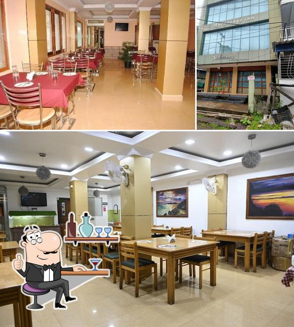 Take a look at the image depicting interior and exterior at Mehmaan - The Restaurant