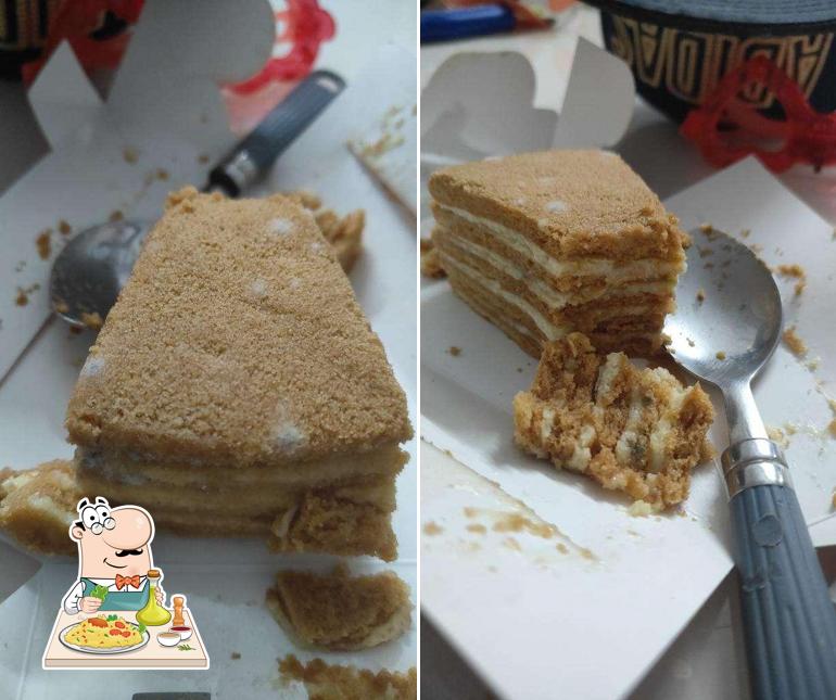 Food at Hive Honey Cake