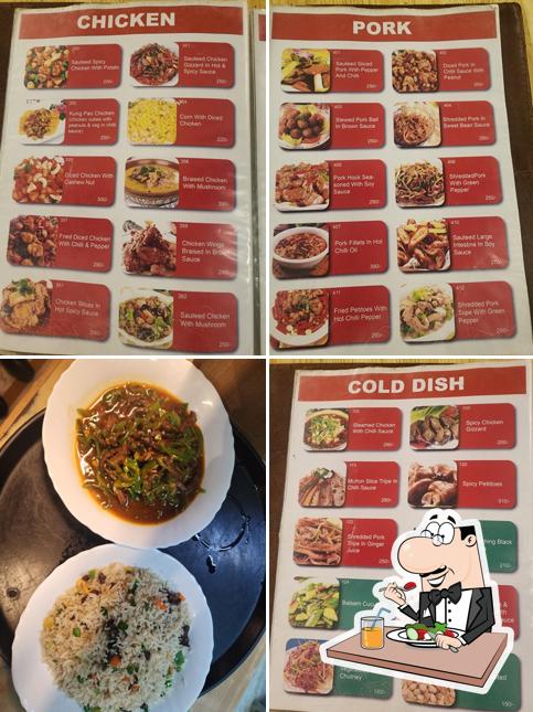 Food at Hot yak restaurant