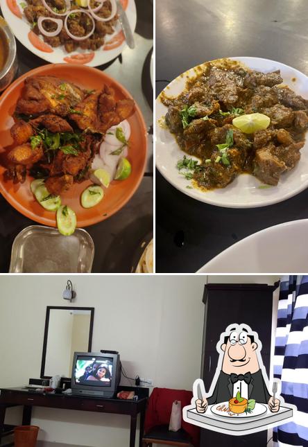 The photo of food and interior at Omars Inn Restaurant