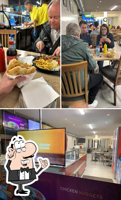 La interni e cibo del ristorante