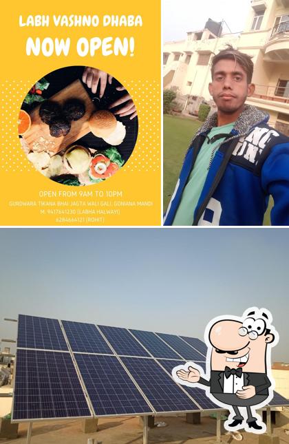 See this picture of Labh Vaishno dhaba