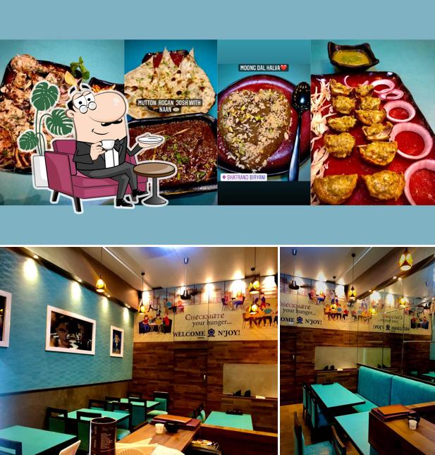The picture of Shatranj Biryani’s interior and food