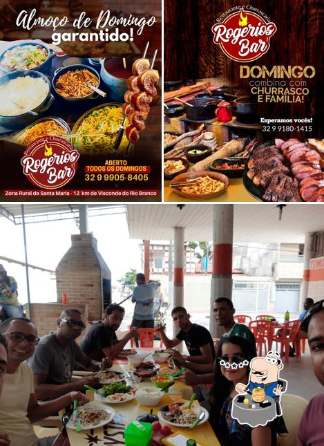 Confira a imagem mostrando comida e interior no Bar e Restaurante do Rogerio