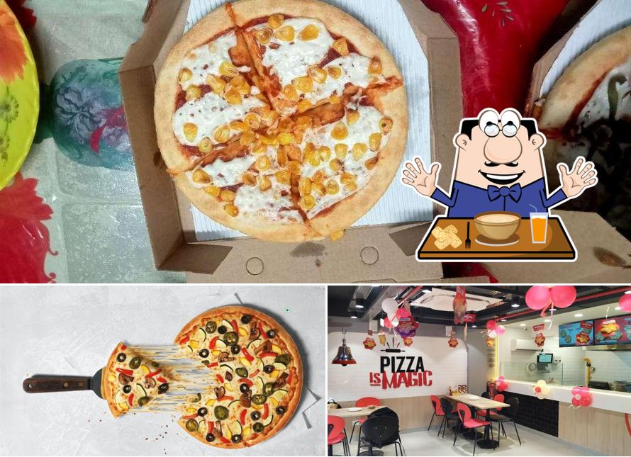 This is the photo showing food and interior at Pizza Hut Ichapur, Kolkata