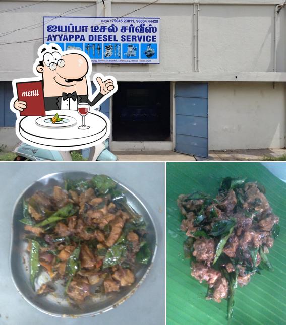 Among various things one can find food and exterior at Sree Rangavilas Hotel