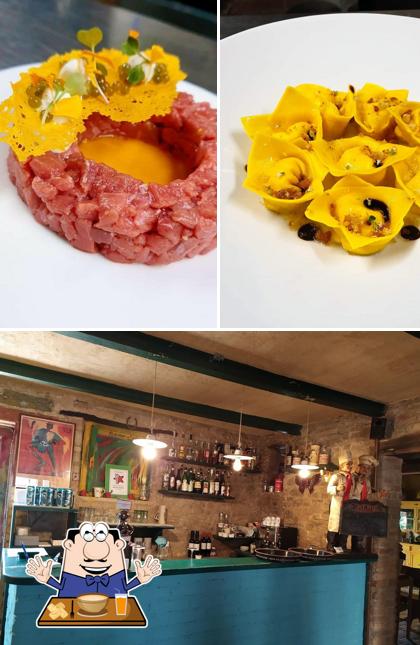 La foto di cibo e bancone da bar da TAMBURO BATTENTE osteria Marchigiana
