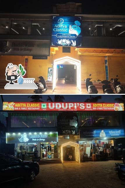 The exterior of UDUPI'S Aditya Classic Family Restaurant & Bar