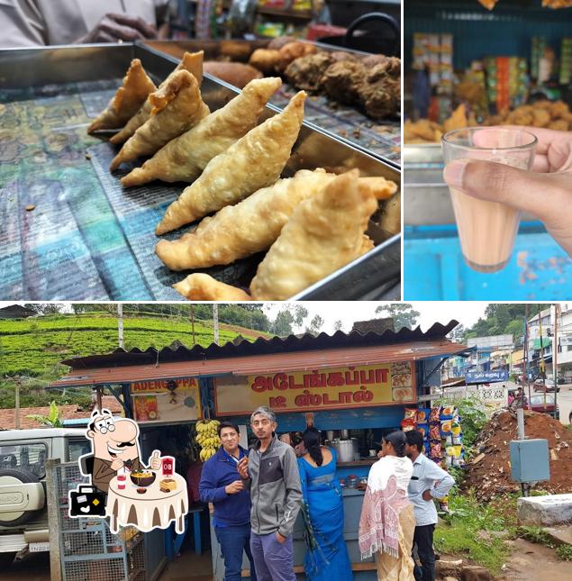 This is the picture displaying food and exterior at Adengappa Tea Stall