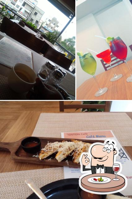 Take a look at the picture showing food and beverage at BOSTON TEA PARTY AND SNACKS