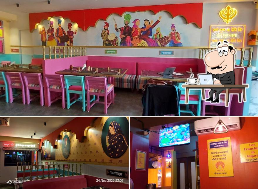 The interior of The Dhaba