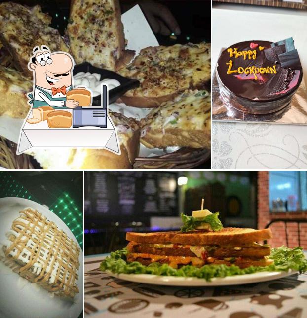 Garlic bread at Cafe Nostalgia and Restaurant